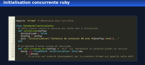 initialisation concurrente ruby